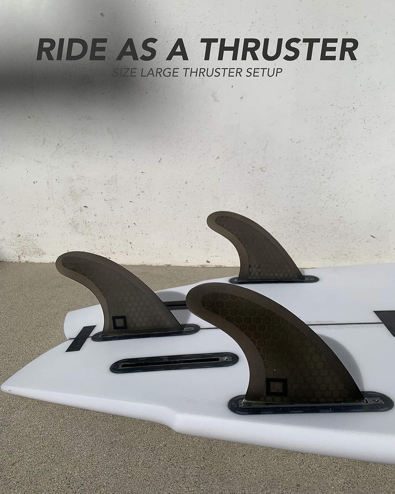 Surf Squared Honeycomb Fiberglass Performance Surf Fins – Fits Futures Single Tab - Ride as Twin, Thruster, or Quad – Durable, Lightweight & Versatile - Image 3